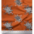 thumbnail image 1 of Soimoi Poly Georgette Fabric Floral Block Print Fabric by The Yard 52 Inch Wide, 1 of 3