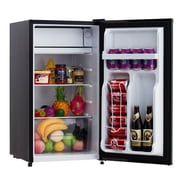 Yiwa 3.2 Cu ft Mini Fridge, Single Door Compact Refrigerator with Freezer and 7-Level Thermostat for Dorm, RV, or Office