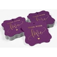 thumbnail image 4 of Inkdotpot Pack Of 100 Made With Love Wedding Paper Tags DIY Craft Bracket Shape Real Gold Foil Hang Tags, 4 of 7