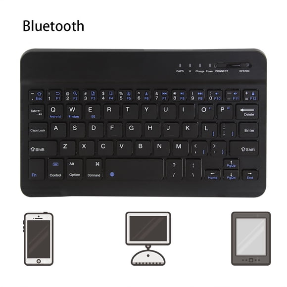 UsRHHA Slim Wireless Bluetooth Keyboard, Compact Portable Keyboard for Tablet Laptop PC, Ultra Thin Bluetooth Keyboard