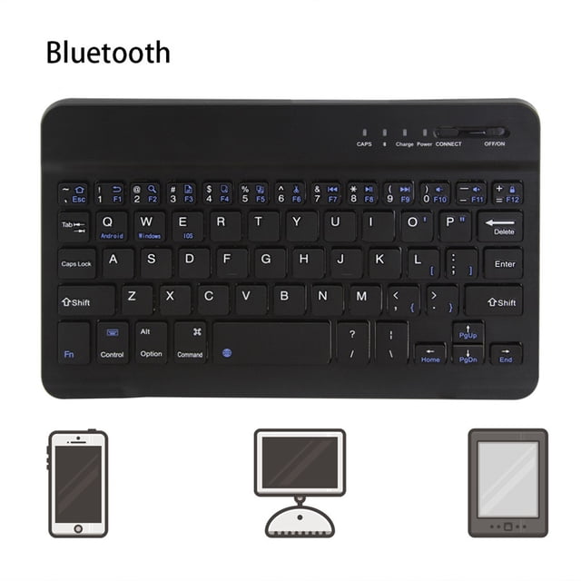 UsRHHA Clavier Bluetooth Sans Fil Mince, Clavier Bluetooth Portable Ultramince pour Téléphone Android Tablette Ordinateur Portable, Clavier Compact à 78 Touches QWERTY avec Disposition UK pour Bureau Maison Voyage