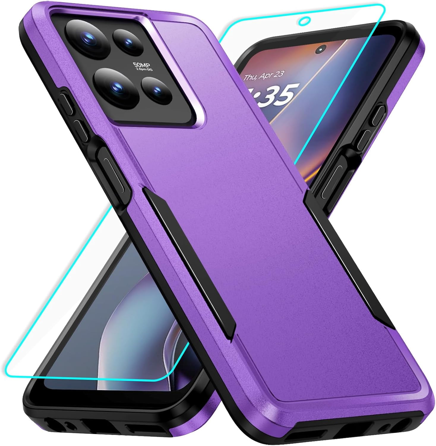 HCTian for Motorola Moto G 2025 Case with Screen Protection: Heavy Duty Protective Shockproof and Scratch Proof Cell Phone case for Moto G 5G 2025