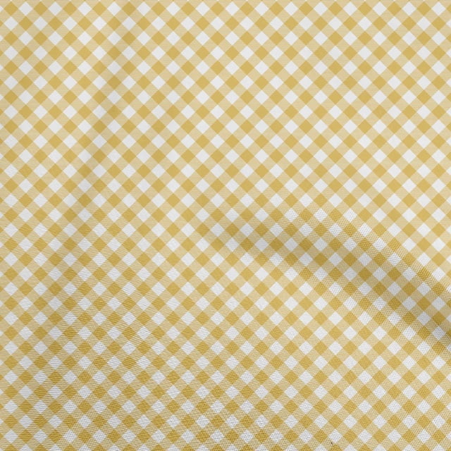 oneOone Cotton Flex Yellow Fabric Check Sewing Craft Projects Fabric Prints By Yard 40 Inch Wide