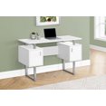 thumbnail image 3 of Monarch Specialties Computer Desk, Home Office, Laptop, Storage, 48"l, Work, Metal, Laminate, White, Grey, Contemporary, Modern, 3 of 4