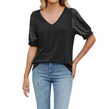 adviicd T-Shirts d'Entraînement pour Femmes T-Shirt Graphique Mignon Décontracté Manches Courtes Noir,m