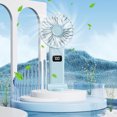 thumbnail image 1 of Limited Time Deal Iumwxz Digital Display Folding Fan USB 5-speed Rechargeable Small Fan Portable Handheld Fan Travel Fan Portable Fan Mini Fan Desk Fan Outdoor Decor, 1 of 8