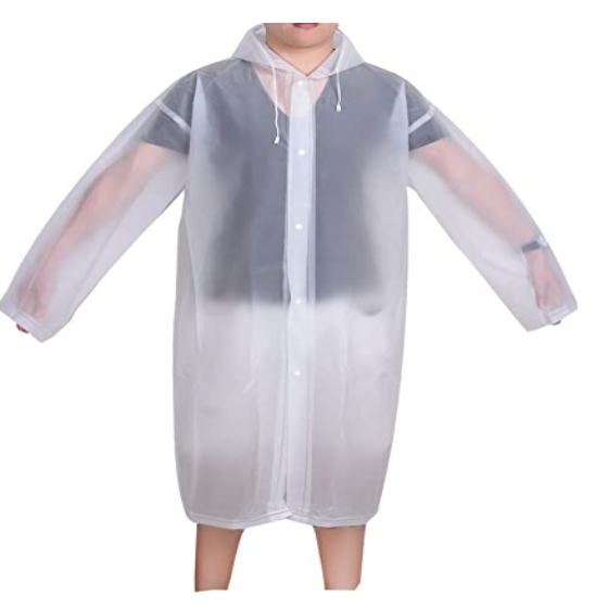 Poncho Imperméable Portable pour Adulte avec Capuches et Manches