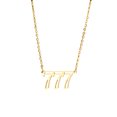 thumbnail image 1 of letairis Wide Application Stainless Steel Number Necklace For Trendy Look Meaningful 777 Gold, 1 of 6
