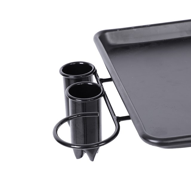 Aluminium Hair Salon Instrument Tray Trolley with Adjustable Height, 2 Cups, 1 MetalMultifunctional, Easy to Clean, Space Saving