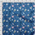 thumbnail image 4 of oneOone Silk Tabby Blue Fabric Galaxy Craft Projects Decor Fabric Printed By The Yard 42 Inch Wide, 4 of 4