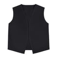 thumbnail image 3 of TOPTIE Kid Volunteer No-Button Child Vest Waistcoat Party Vests 5 Packs-Black-S, 3 of 5