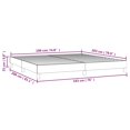 thumbnail image 4 of vidaXL Bed Frame Light Grey 193x203 cm King Velvet, 4 of 5