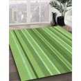 thumbnail image 3 of Ahgly Company Machine Washable Indoor Square Transitional Dark Lime Green Area Rugs, 6' Square, 3 of 7