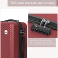 thumbnail image 3 of Sunbee Ensemble de 3 Pcs de Bagages ABS Coque Rigide Cadenas TSA Léger Durable Roues Pivotantes Valise, 3 of 8