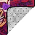 thumbnail image 3 of DouZhe Red Rose Skull Tapis de Zone Motif Antidérapant Lavable en Machine, Style Moderne, 63x48 Pouces, 3 of 6