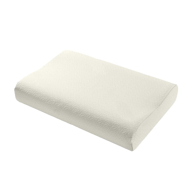 Ergonomic Cervical Memory Foam Pillow - Orthopedic Neck Pain Relief Pillow for Side/Back/Stomach Sleepers, Breathable Cooling Bed Pillow 19.6x11.8x3.9in(White)