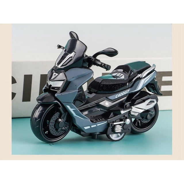Modèle Réduit de Moto en Métal Moulé sous Pression Gris, Alliage, Vélo de Course, Miniature, Réplique de Moto de Collection pour Garçons, Cadeau, Modèle Réduit de Moto, Jouet, Pièce d'Exposition de Moto de Sport 34 g