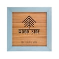thumbnail image 1 of Rustic Wooden Square Picture Frame 12x12 In | 31x31 cm - 100% Natural Solid Eco Distressed Wood for Wall Mounting Photo Frame - Blue Turquoise, 1 of 6