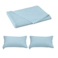 thumbnail image 2 of Birdeem Queen Size Bed Sheet Set with Pillowcases, 3-Piece Polyester Deep Pocket Sheets, Easy Care Wrinkle Free Solid Color Bedding, Fits Mattress Up to 16 Inches, 2 of 9