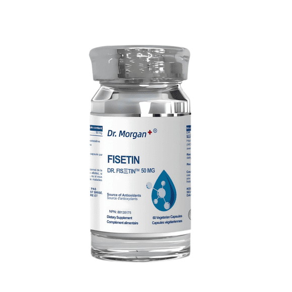 Dr. Morgan Fisetin 50mg | Antioxidant & Cellular Wellness Support | 60 Vegetarian Capsules | Made in Canada | NPN 80135175