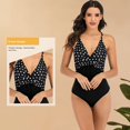 thumbnail image 2 of Women‘s Slimming One Piece V-Neck Front Cross Swimsuit Tummy Control Tankini Bathing Suits  Size S-2XL, 2 of 8
