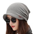thumbnail image 3 of Bonnet en Coton pour Femmes Épais Chaud Coupe-Vent Simple de Couleur Unie, 3 of 3