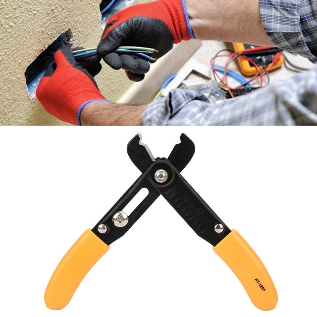 Fyydes Décapant Fil Réglable Coupe Simple Dénuder Outils à Main 0.54.0mm Jaune, Dénuder
