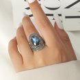 thumbnail image 4 of Bague Rétro Mode pour Femmes, Bague de Mariage Carrée en Diamant, Cadeau, 1 Pce, 4 of 9