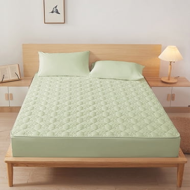 Liquidation Aujourd'hui! YHJFZM Drap-Housse Housse de Protection pour Matelas de Lit Drap-Housse à Poche Hiver Chaud Respirant Antidérapant pour Soins de la Peau Drap de Lit Coton Matelassé Drap-Housse
