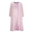 thumbnail image 4 of JUNWELL Robes pour Mère de la Mariée Ensemble Deux Pièces pour Femmes Robe Midi à Imprimé Floral avec Cardigan en Mousseline de Soie Formelle de Fête Sans Manches Grande Taille Robes d'Invitée de Mariage pour Femmes 2024 Tenue de Villégiature, 4 of 9