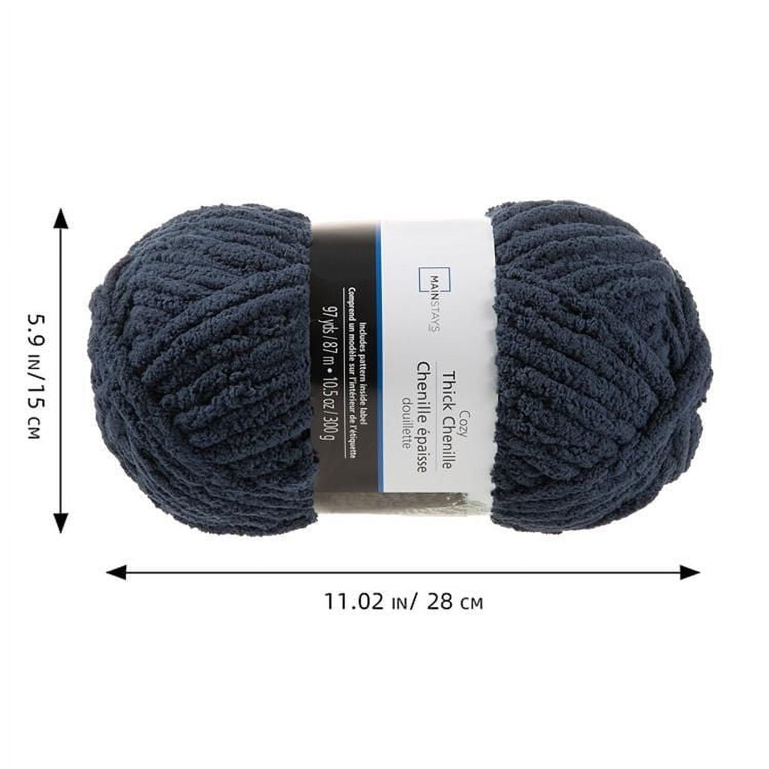 MAINSTAYS Lots de 2 Fils Épais Bleu Nuit