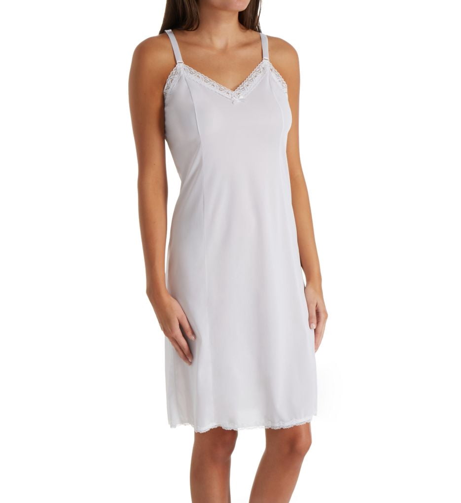 Combinaison Intégrale de Jour pour Femmes Shadowline 27304 à Bretelles Ajustables 25 Pouces (Blanc 50)