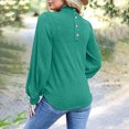 thumbnail image 4 of KIHOUT Spring Winter Womens Tops Blouse Long Sleeve High Collared T-shirts Solid Color Casual Loose Sweatshirt Tops, 4 of 7