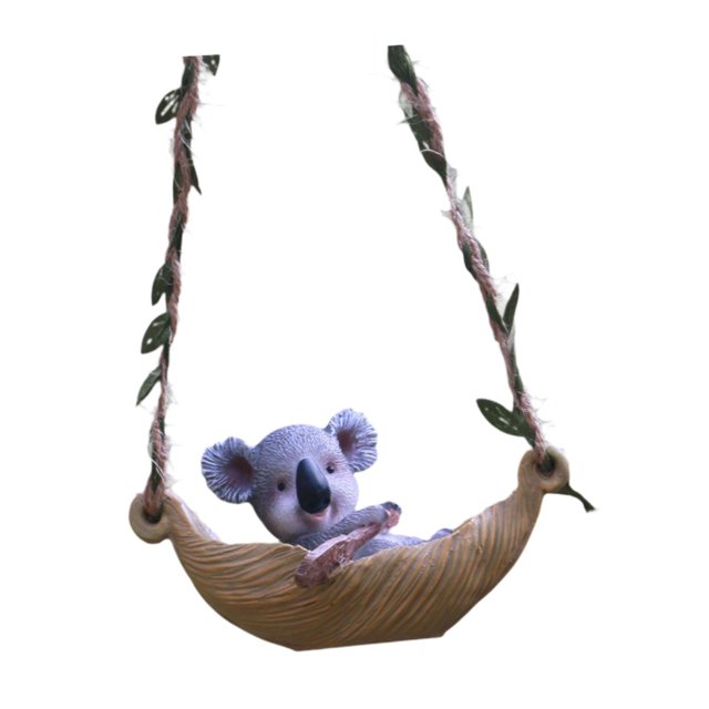 Abbracc Hanging Hammock Swing Animal Statue Animal Sculpture for Car Rearview Mirror Koala