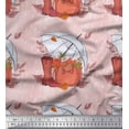 thumbnail image 1 of Soimoi Poly Georgette Fabric Swirls & Floral Artistic Printed Craft Fabric by The Yard 42 Inch Wide, 1 of 3