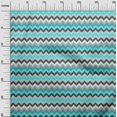 thumbnail image 3 of oneOone Viscose Chiffon Turquoise Blue Fabric Chevron Sewing Material Print Fabric By The Yard 42 Inch Wide-RW, 3 of 5