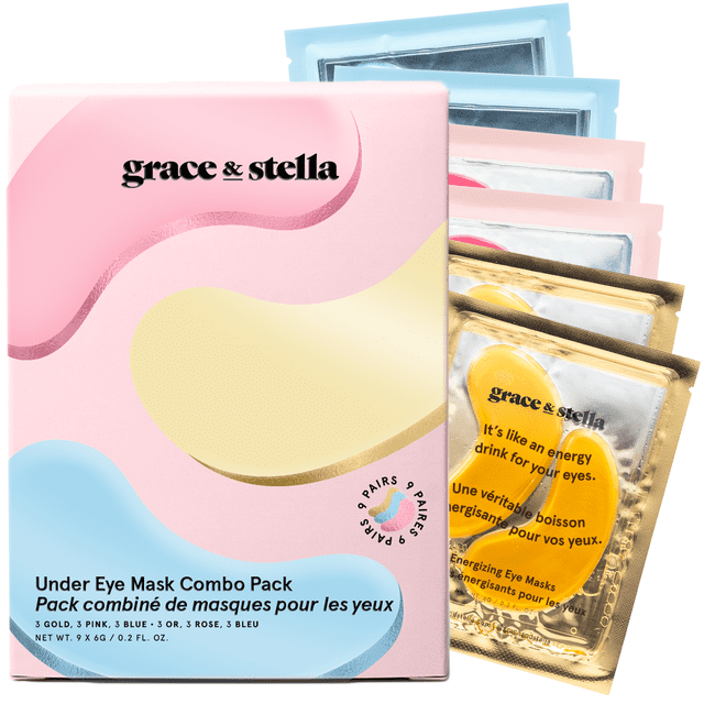 grace & stella Under Eye Masks for Dark Circles & Puffy Eyes, 9 Pairs
