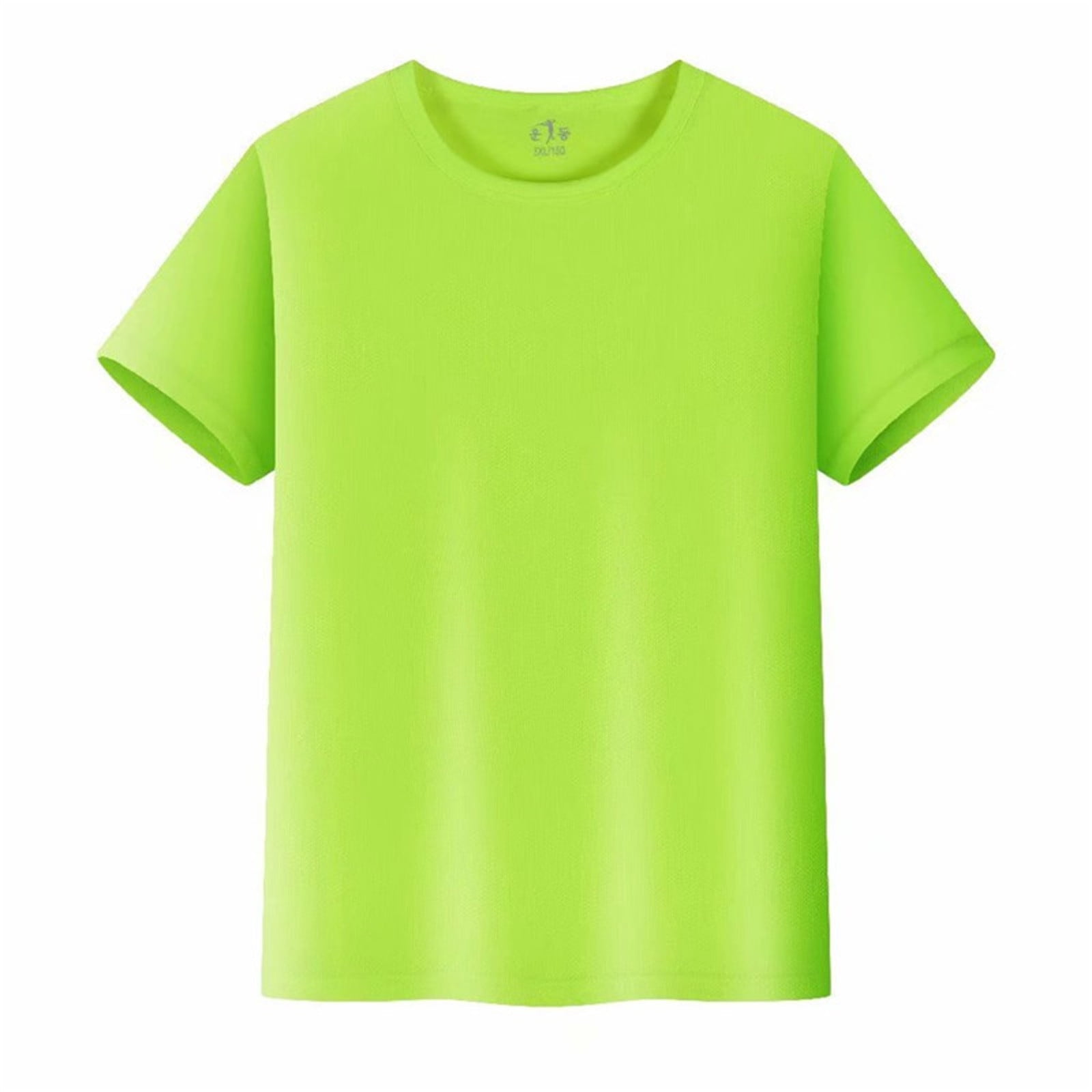 Hiiyo Men's Quick Drying T-Shirt Solid Color Short Sleeve T Shirt Summer Daily Tshirt