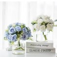 thumbnail image 4 of Unatoiry 2pcs/set Silk Hydrangea Fake Flowers Realistic Appearance Low Maintenance Easy To Clean Elegant rose white+white 1Set, 4 of 6