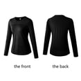 thumbnail image 2 of Sous-vêtements Thermiques d'Automne pour Femme, Col Rond, Confortables, Couche de Base pour Femme, Manches Longues, Ajustés, Plus Chauds, Hauts, Chandail, Mise en Forme, Course, Yoga, Entraînement, Violet, TG, 2 of 9