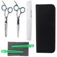 thumbnail image 1 of 5pcs Professional Haircut Scissors Barber Cutting Thinning Shear Comb Set Hairdressing Tool, 1 of 12