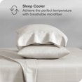 thumbnail image 3 of Bare Home Ultra-Soft Sheet Set - Premium 1800 Collection - Deep Pockets - 5-Pieces - Split King, Grid - Stone/White, 3 of 8