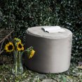 thumbnail image 2 of Jaxx Spring Outdoor Ottoman, White, 2 of 3