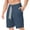 Blue, variant on EGNMCR Mens Shorts Men Casual Solid Pocket Elastic Waist Straight Half Shorts Pants Sport Pants Gifts for Men