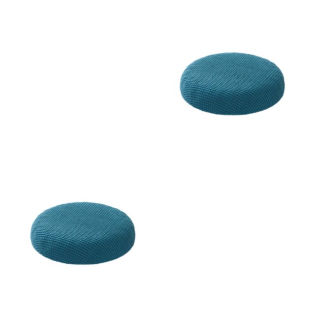 maskred Housses de Coussin Rondes pour Tabouret Confortable Polyester Imperméabilisation Douce Noir Vert 2Set