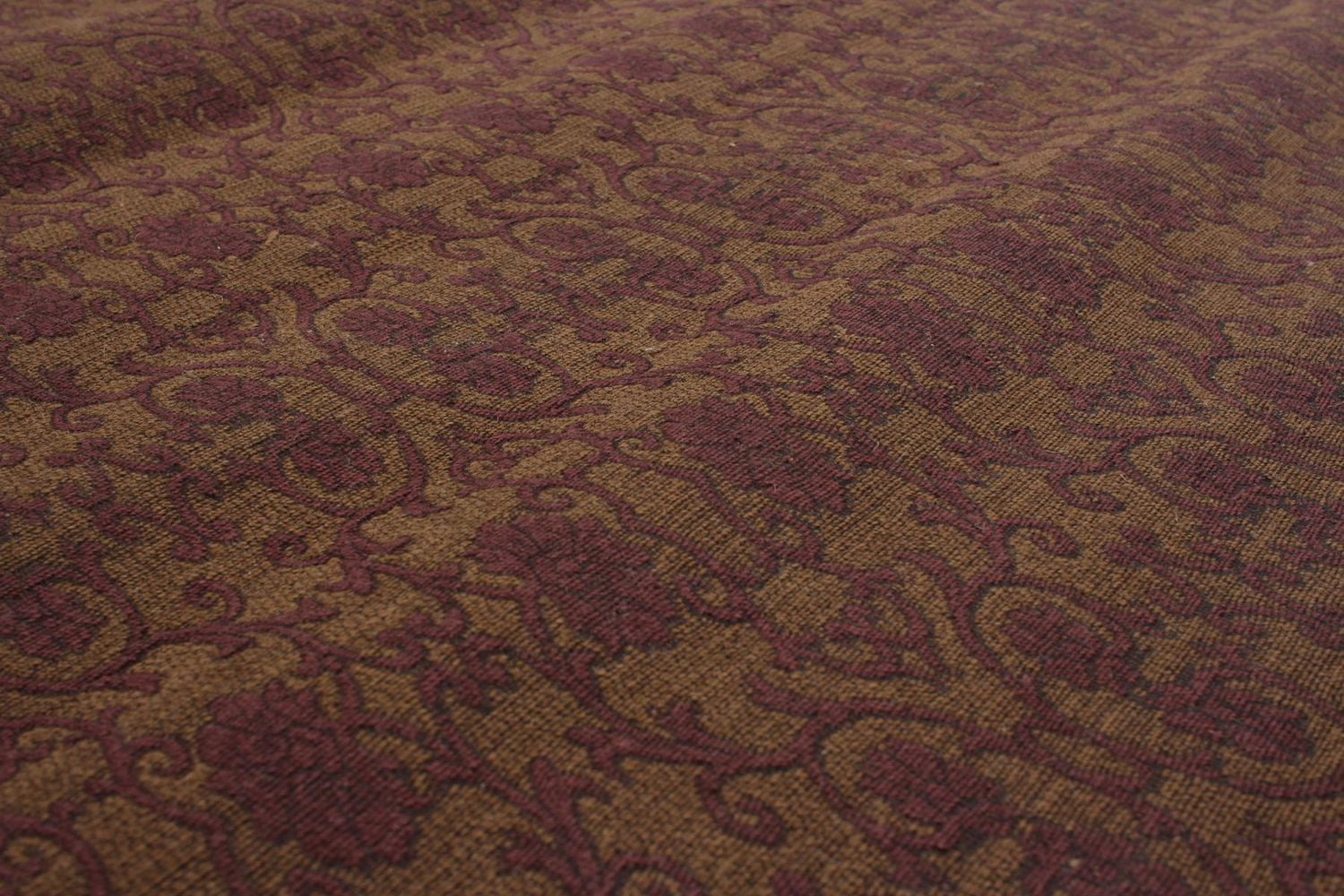 ECARPETGALLERY 4'9" x 6'7" Transitional Collage Handmade Area Rug for Living Room, Dining Room and Bedroom in Brown