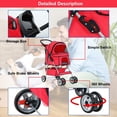 thumbnail image 3 of BestPet Folding Pet Stroller Travel Carrier for Cats & Dogs, Portable Cage Design, Red, 3 of 6