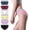Black2, variant on Timegard 6pc Plus Size Panties for Women Mid Waist Full Coverage Comfort Cotton Underwear No Show Briefs