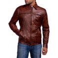 thumbnail image 4 of Red Leather Biker Jacket Mens Leather Motorcycle Jacket Red Leather Jacket Mens Cafe Racer Leather Motorcycle Jacket Leather Biker Jacket size XXXS, 4 of 5