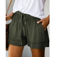 thumbnail image 4 of Fsgntruao Womens Plus Size Comfy Drawstring Casual Elastic Waist Pocket Loose Shorts Pants, 4 of 7
